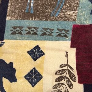 Twin size flannel top flat & bottom fitted sheets. Northcrest Bear trees leaves